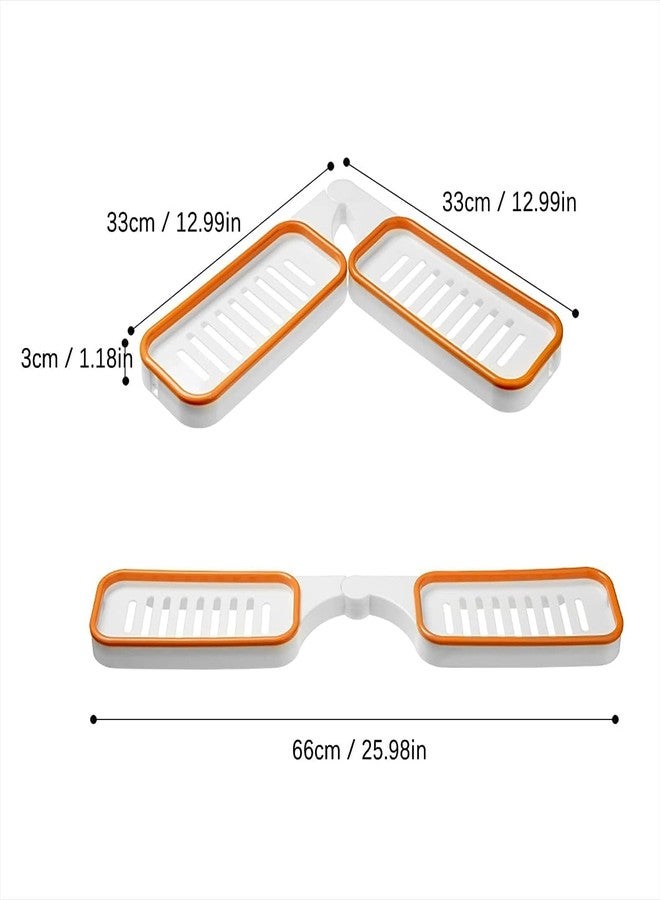 ATHA رف تخزين دوار مثبت على الحائط بدون ثقب من ATHA، مزود بكوب شفط بلاستيكي، منظم تخزين للحمام والمطبخ، رف دش (متعدد الألوان) - Image 2